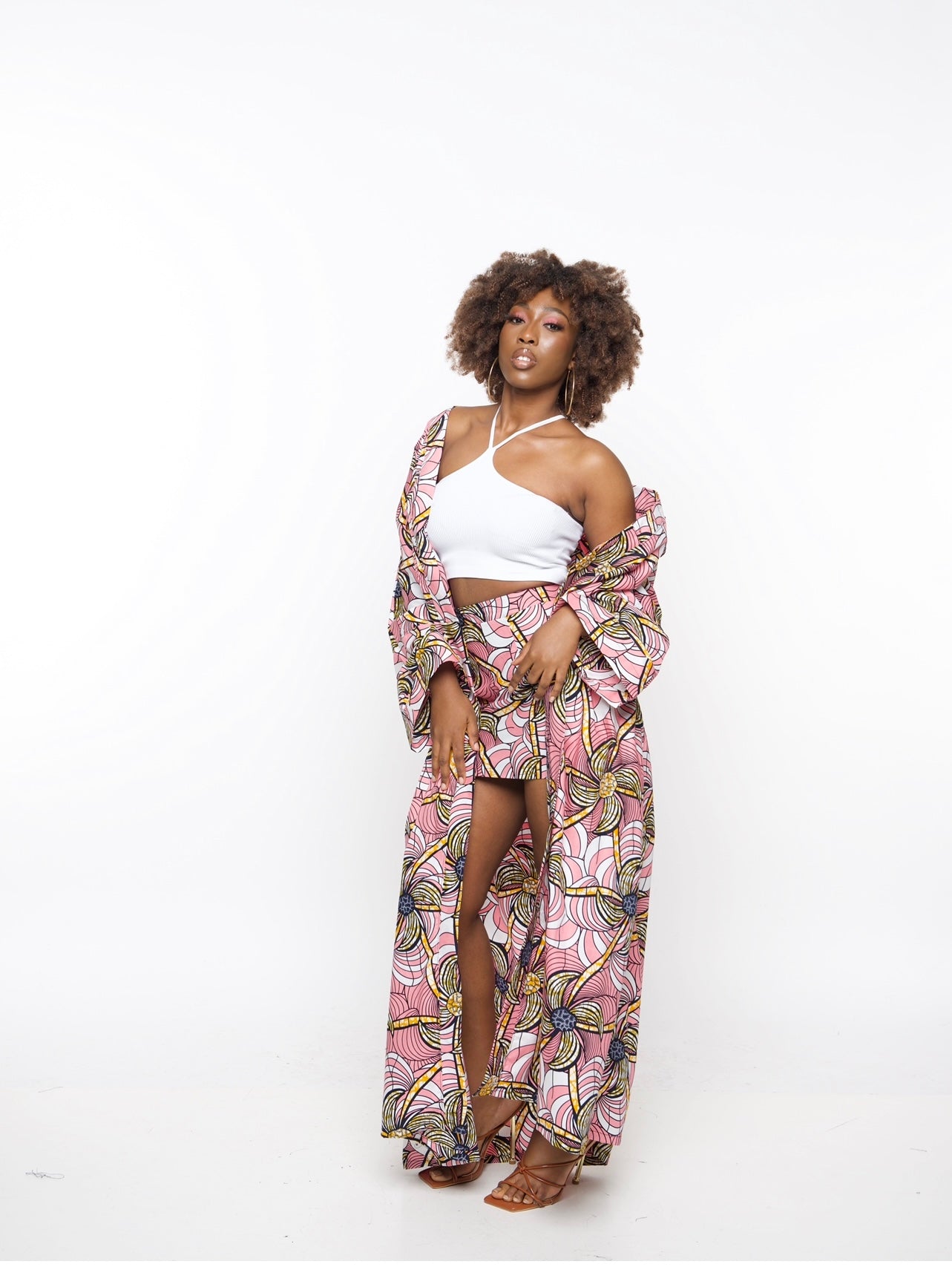 The “Karlaa” Two- piece Kimono  Set